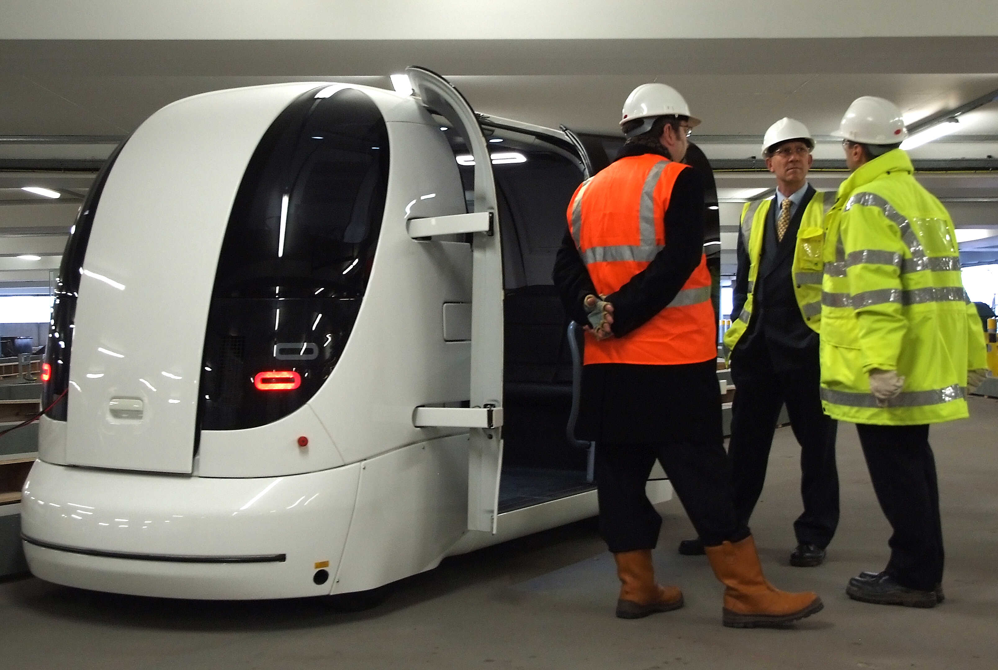 driverless pod in maintenance